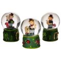 Floristik24 Lyckobringande snöglob med sotarefigur, 4 cm, 3 stycken