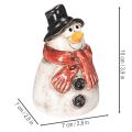 Snögubbefigur med röd halsduk, juldekoration, 10 cm | Floristik24.se