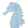 Floristik24 Sjöhäst för att hänga blå, vit hängare maritim dekor 8st