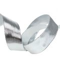 Presentband silver med trådkant 40mm 25m | Floristik24.se