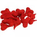 Floristik24 Röda sisalhjärtan, dekoration för bröllop, naturliga sisalfibrer, Alla hjärtans dag H7,5–9cm 16st