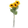Floristik24 Konstgjorda växter, konstgjorda solros konstgjorda blommor gul 74cm 3st