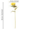 Konstgjord solros med realistiska blad och blommor, 58 cm, 3 stycken | Floristik24.se