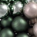 Spegelbär Julgrön Pärlgrå Ø20mm 140 st | Floristik24.se