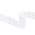 Floristik24 Dekorationsband vitt spetsband dekorativt band spets B25mm L20m