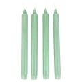 Floristik24 PURE Taper Candles Green Emerald Wenzel Candles 250/23mm 4st