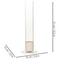 Modern konisk ljusstake med glascylinder och bas, 31 cm | Floristik24.se