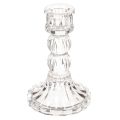 Floristik24 Transparent ljusstake, klassisk design, bordsdekoration, 12 cm, 2 stycken