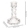 Transparent ljusstake, klassisk design, bordsdekoration, 12 cm, 2 stycken | Floristik24.se