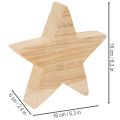 Rustik stjärnljushållare i trä för spetsljus, 16 cm | Floristik24.se