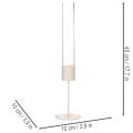 Modern 45 cm cylinderformad ljusstake i glas | Floristik24.se