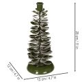 Ljusstake julgran grön metalldekoration 28cm | Floristik24.se