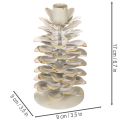 Ljushållare i kottedesign för koniska ljus, 17 cm | Floristik24.se