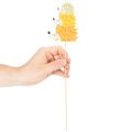 Dekorativa trädgårdspinnar - Färgglad igelkottfamilj - 34 cm, 12 delar | Floristik24.se