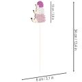 Dekorativa trädgårdspinnar - Färgglad igelkottfamilj - 34 cm, 12 delar | Floristik24.se