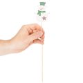 Träsnögubbepålar för blomsterdekorationer, jul, 31 cm, 12 stycken | Floristik24.se