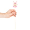 Dekorativ blomdekoration för griskulting, trä, 31 cm, 16 delar | Floristik24.se