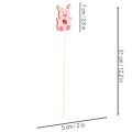 Dekorativ blomdekoration för griskulting, trä, 31 cm, 16 delar | Floristik24.se