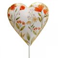 Floristik24 Blompropp hjärta dekorativ plugg hjärta blommor 8×1,5×8cm 4st