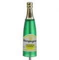 Floristik24 Plugg champagneflaskor brun, grön, gul 7,5cm L28,5cm 12st