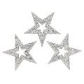 Floristik24 Dekorativ stjärnsilver för spridning av 4 cm 48 st