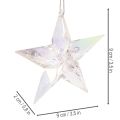 Dekorativa stjärndekorationer, skimrande klar akryl, julgransdekorationer, 9 cm, 6 stycken | Floristik24.se