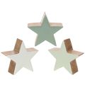 Floristik24 Dekorativ stjärnfigur, bordsdekoration, 10 cm, 3 delar