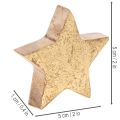 Dekorativ glänsande stjärna för bordsdekoration, 5 cm, 9 stycken | Floristik24.se