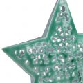 Floristik24 Star myntgrön för att hänga 9,5 cm 1p