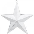 Floristik24 Stjärna att hänga, julgransdekorationer, metalldekoration vit 19,5 × 18,5 cm
