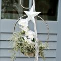 Floristik24 Metallstjärna att hänga, julhänget, adventsdekoration vit, Shabby Chic 11 × 11cm
