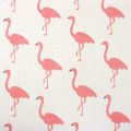 Floristik24 Dekorativtyg flamingo vit-rosa 30cm x 3m