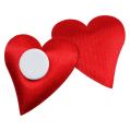 Floristik24 Dekorativa hjärtan med självhäftande prickröd 3 cm 100p