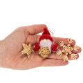 Sugrörsdekorationer set julgransdekorationer figurer och stjärnor 6cm 30st | Floristik24.se