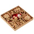 Sugrörsdekorationer set julgransdekorationer figurer och stjärnor 6cm 30st | Floristik24.se
