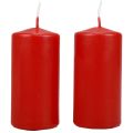Floristik24 Pelarljus H100 Ø50cm röda ljus 12st