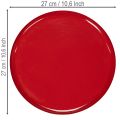 Dekorativ bricka, röd, minimalistisk design, 27 cm | Floristik24.se