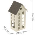 Fyrhusset Metall Tre Hus på Bricka 35cm 1 Set | Floristik24.se