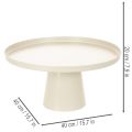 Dekorativ rund beige tallrik med 40 cm hög bas | Floristik24.se