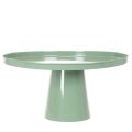 Grönt runt dekorativt metallbord, 40 cm i diameter, med hög kant | Floristik24.se
