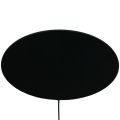 Floristik24 Tavla ovala svarta dekorativa pluggar trä metall 10x6cm 12st