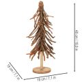 Julgran gjord av pilgrenar på träbas, 48 cm | Floristik24.se