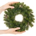 Konstgjord grankrans med kottar för dörr eller bord, 30 cm | Floristik24.se