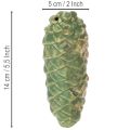 Keramisk tallkottedekoration, bordsdekoration, höst, 14 cm, 3 stycken | Floristik24.se