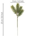 Konstgjord grön grangren för vinterdekorationer, 25 cm, 24 stycken | Floristik24.se