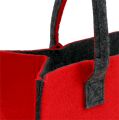 Floristik24 Väska &quot;Easy Life&quot; 39cm x 22cm x 25,5cm rödgrå
