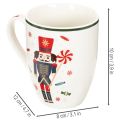 Julmugg med motiv av nötknäppare och polkagrisstång, 10 cm, 2 stycken | Floristik24.se