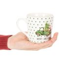 Kaffemugg Merry Christmas julbilmotiv keramikmugg 10cm 2 st | Floristik24.se