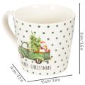 Kaffemugg Merry Christmas julbilmotiv keramikmugg 10cm 2 st | Floristik24.se