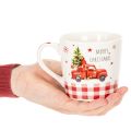 Julmugg med bil och julgran, keramikmuggar, 10 cm, 2 stycken | Floristik24.se